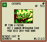 TCG Pocket's Caterpie in GB Style